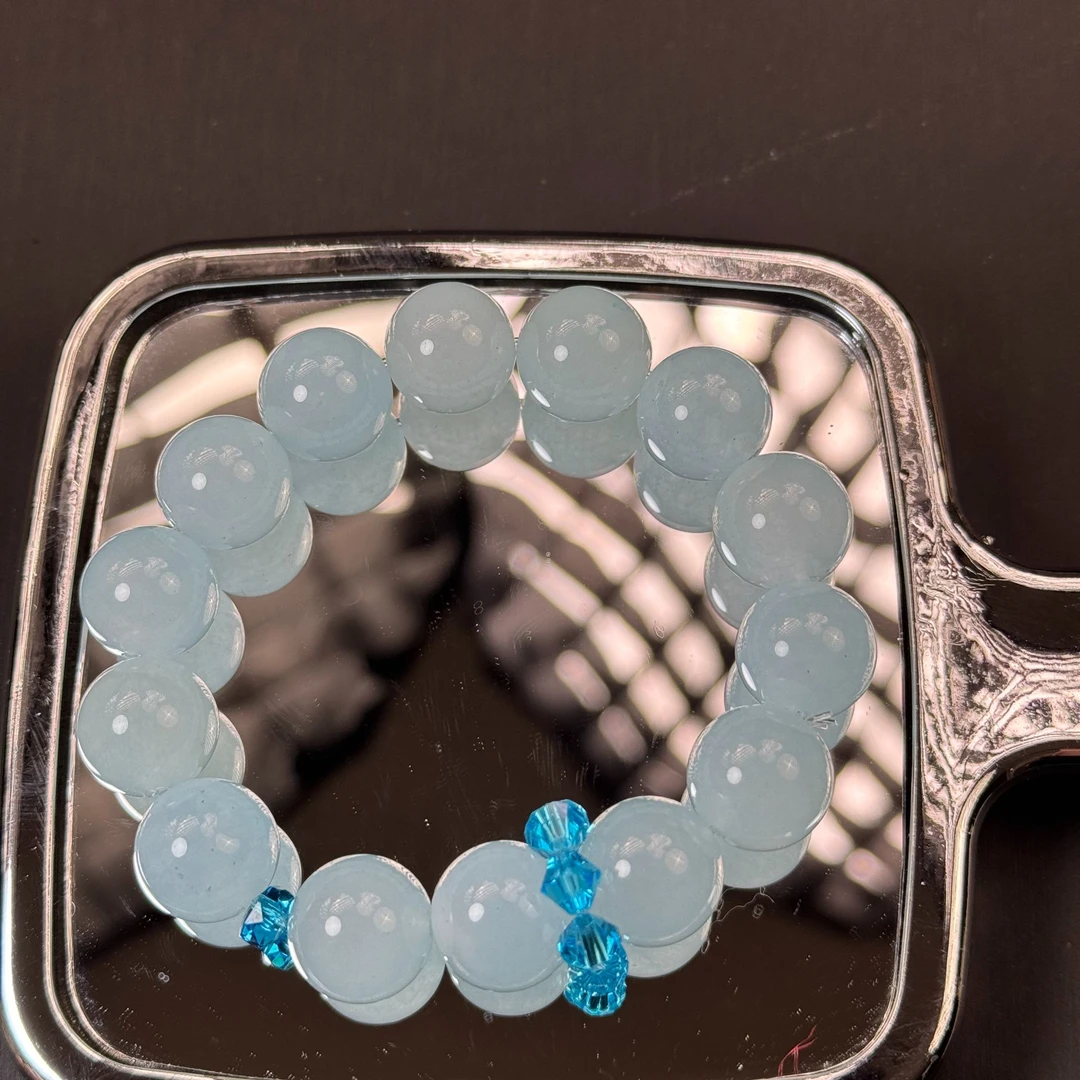 A893原创蓝玛瑙手链13mm+多样性发一