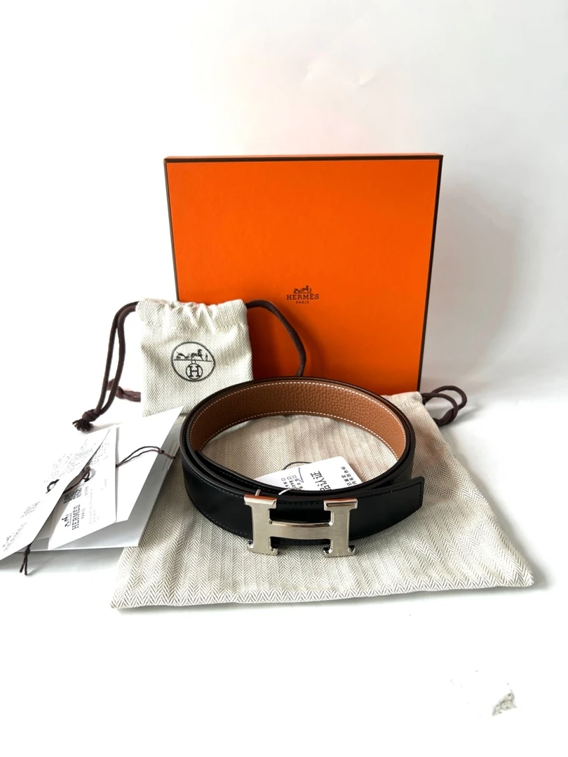 99新 Hermes/爱马仕 安洁利严选H双面H扣腰带 WHZ506046