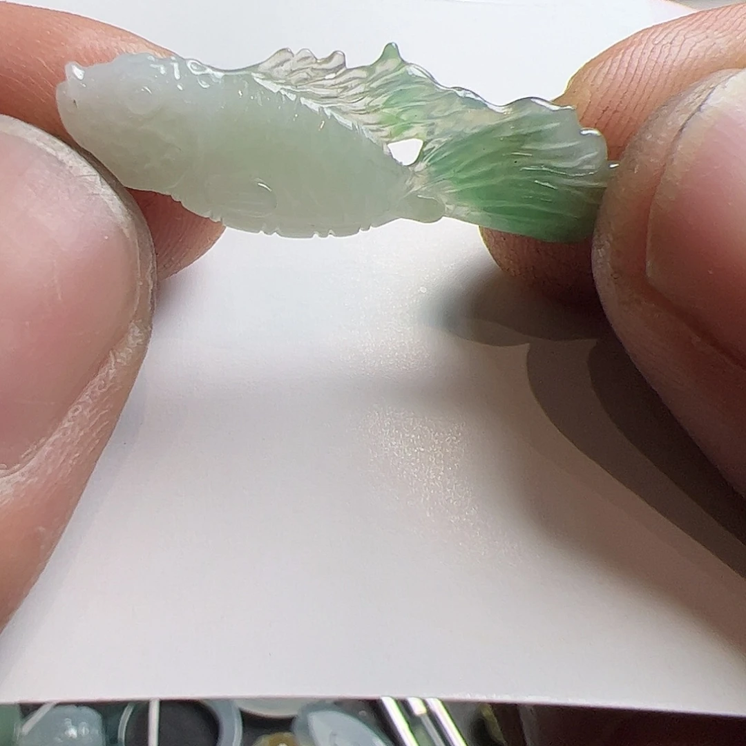 翡翠散珠翡翠小鱼