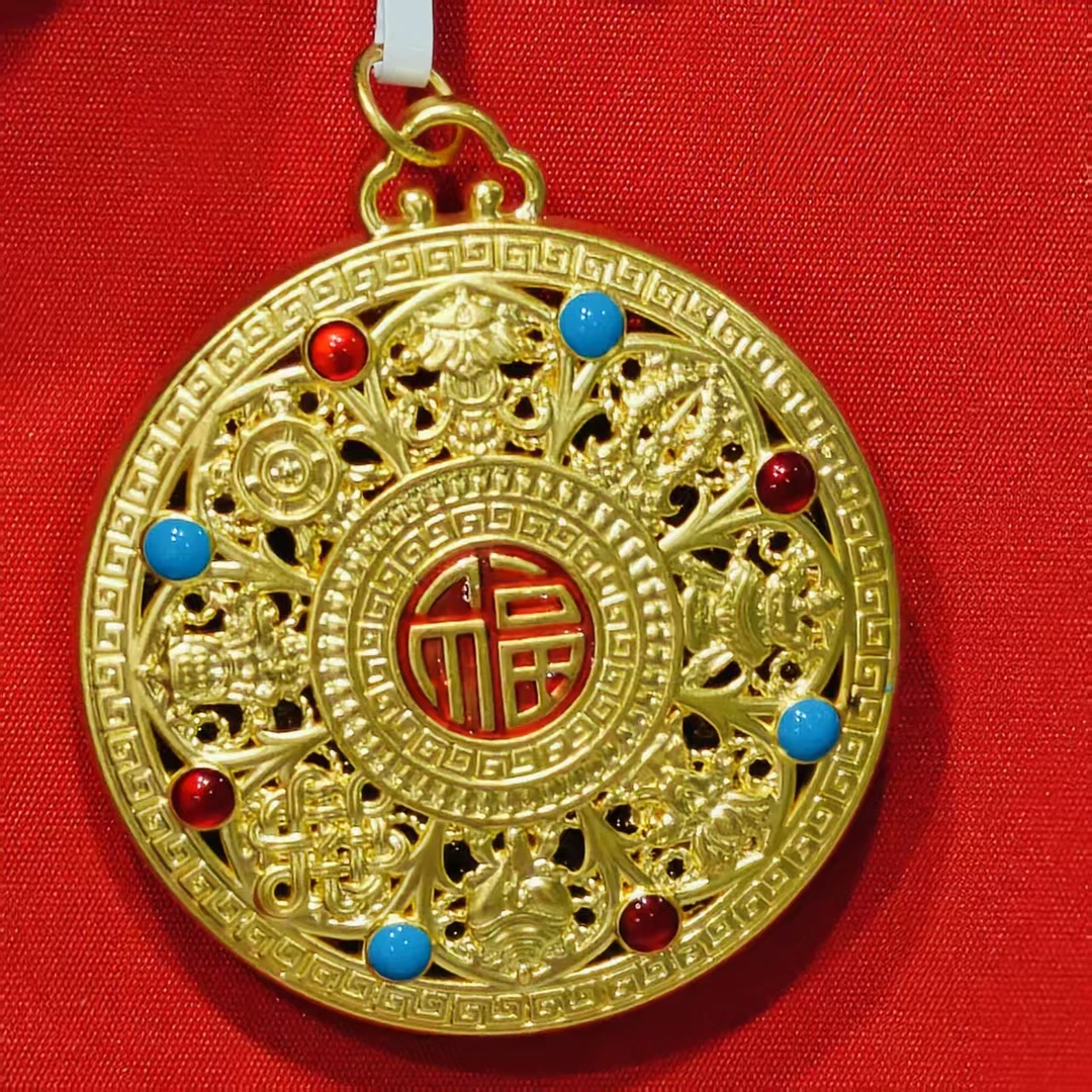 【莹莹专享】足金999饰品 八宝罗盘吊坠 GP 4.23