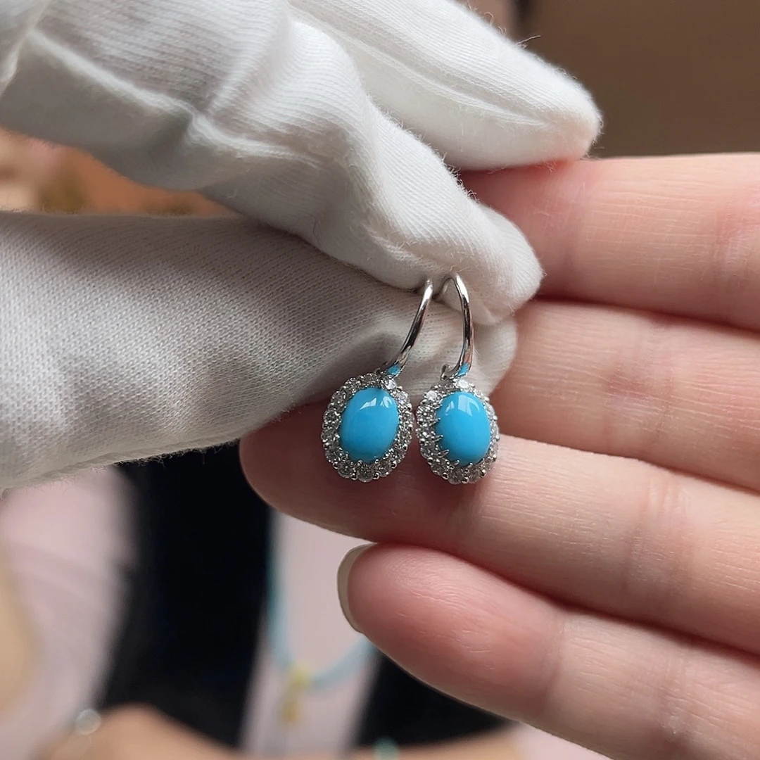 绿松石珠宝奇石银S925镶嵌