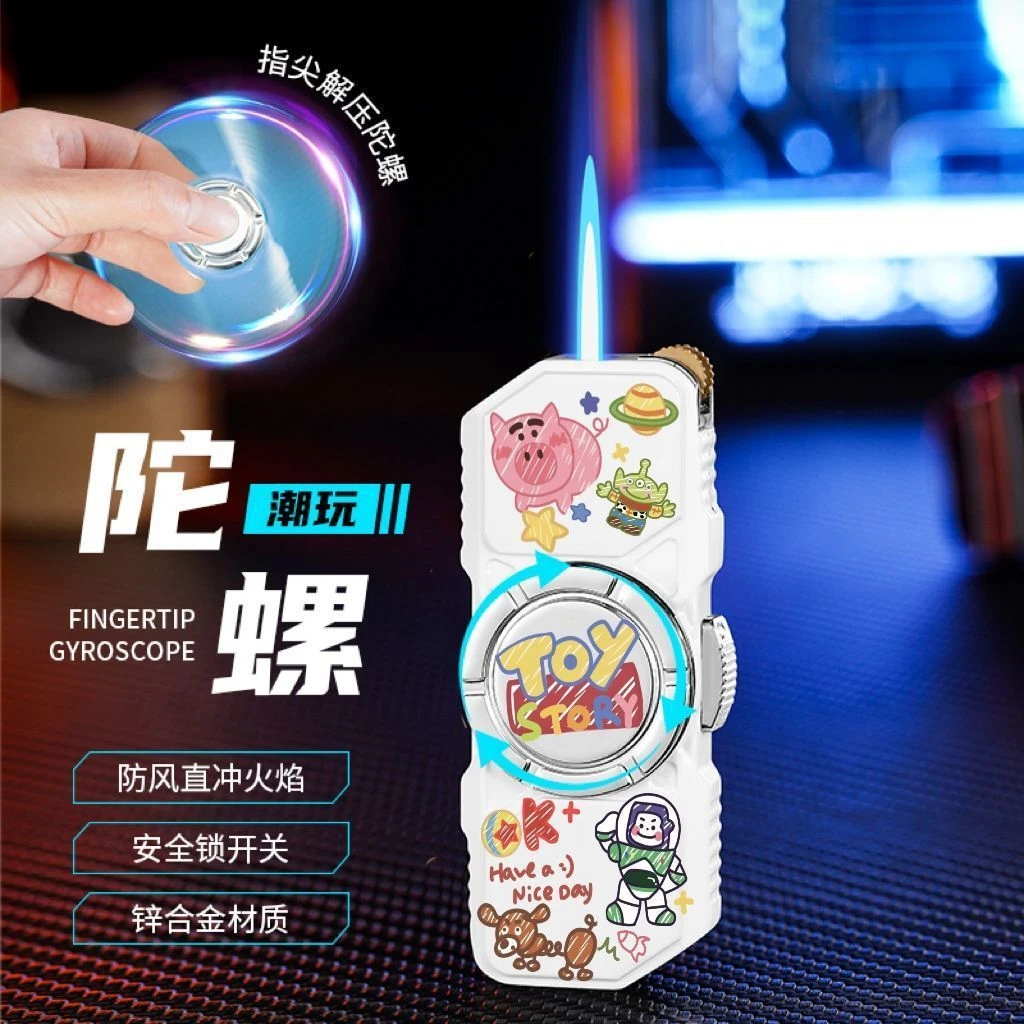 卡通巴斯光年打火机创意陀螺打火机防风高颜值个性送礼送男友礼物