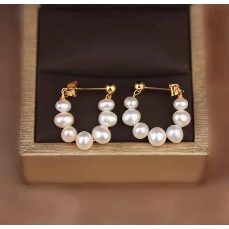 铜合金 法式时尚耳环百搭简约气质素款耳饰