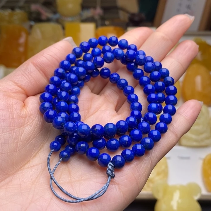 青金石颈饰未镶嵌豌*王，