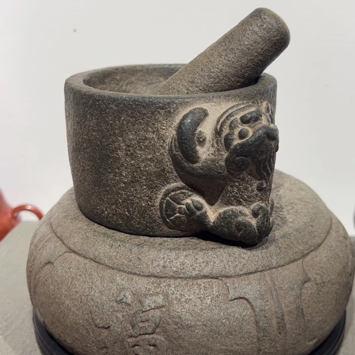 那***陀石材狮子石臼青石