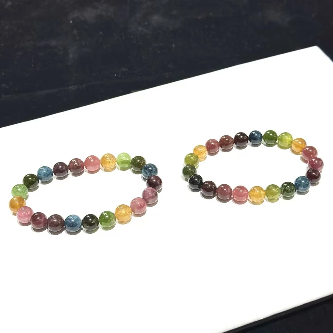 【YS2】玻璃体色标碧玺手串-约9mm（多样性发其一）