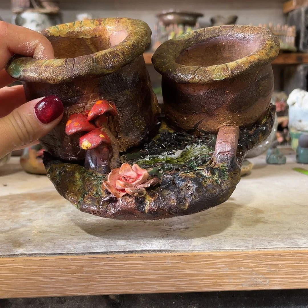 双11特价福利手工粗陶花盆
