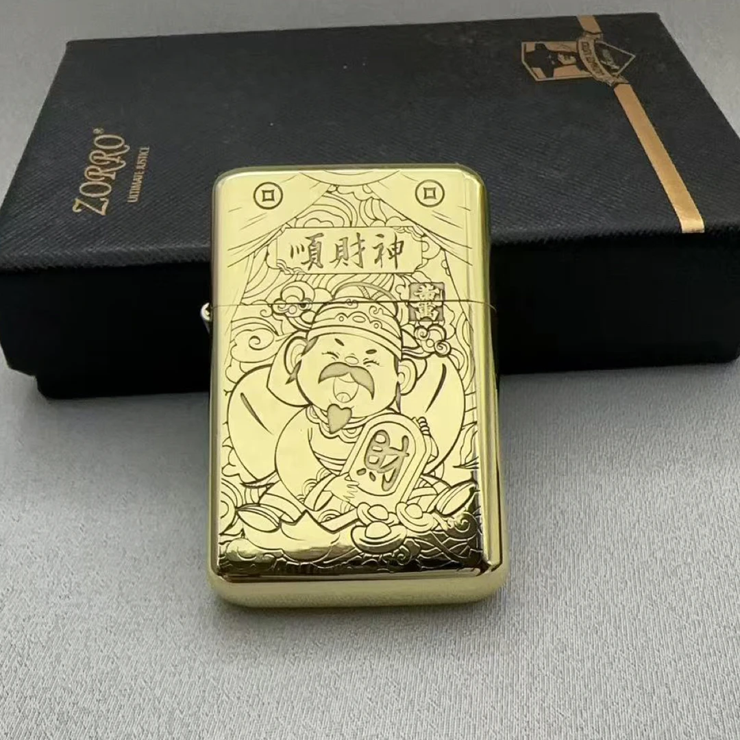 薄款原铜顺风顺水防风打火机创意高档定位珠机芯