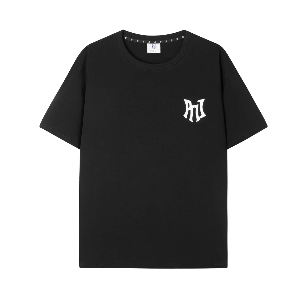 美式潮牌圆领腰果花短袖T恤男款纯棉上衣