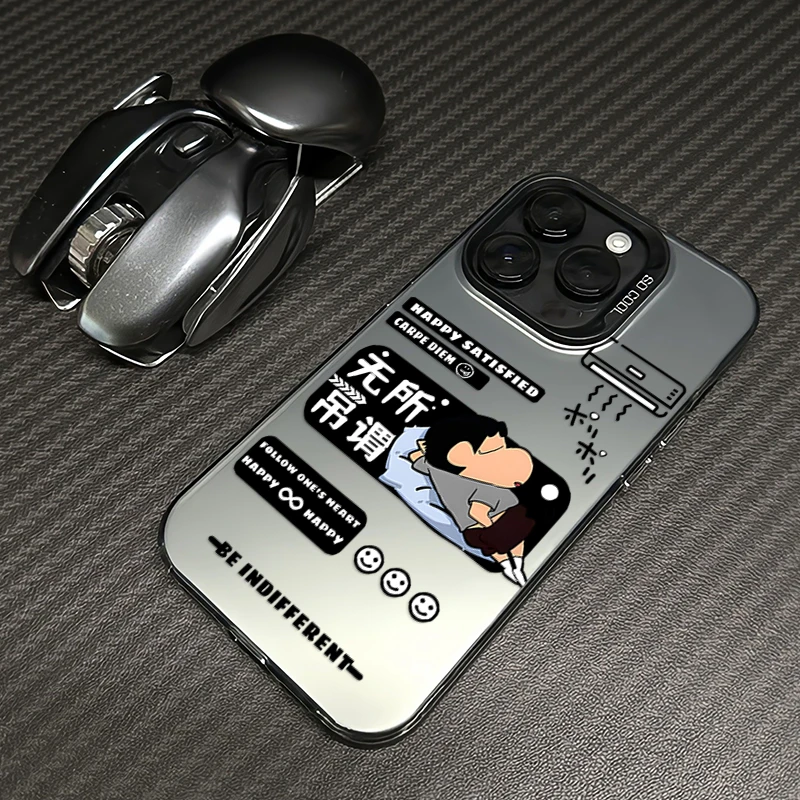 蜡笔小新适用苹果16手机壳15套iphone14promax磨砂13创意12防摔11