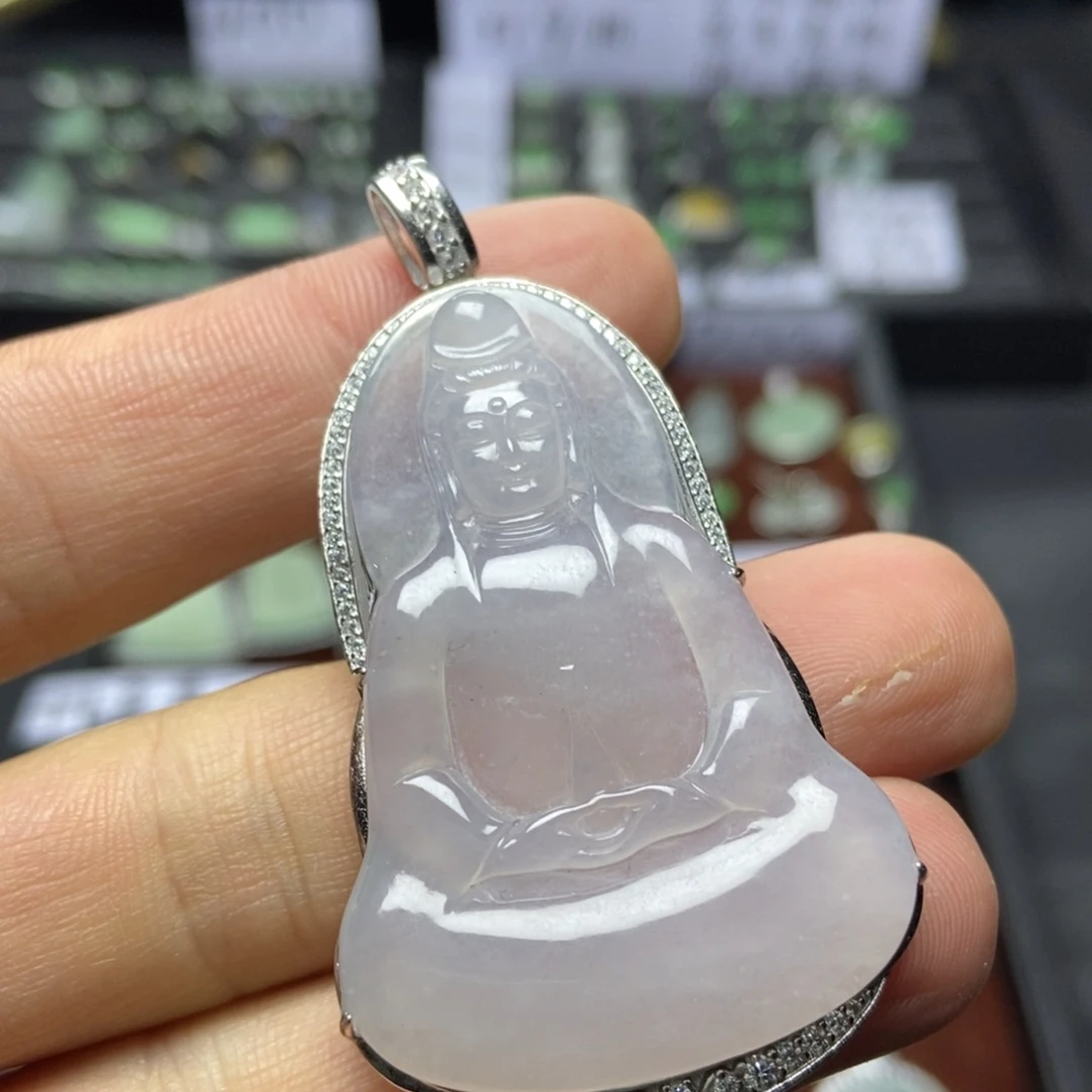 翡翠银S925镶嵌颈饰