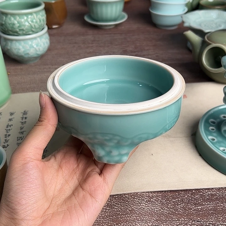 龙泉云间青瓷小米茶器