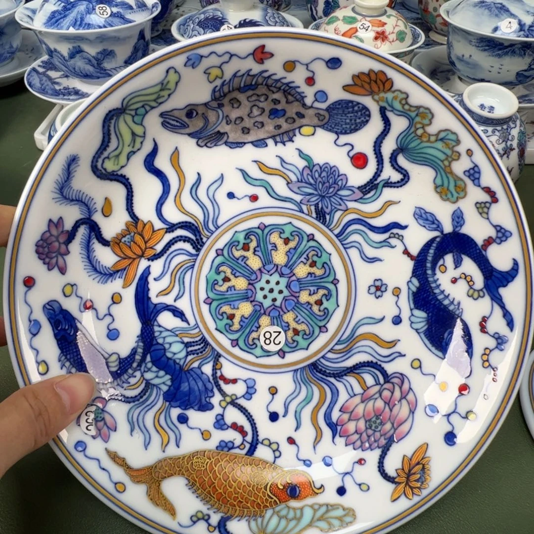 陶瓷景德镇纯手工纯手绘茶具木木28