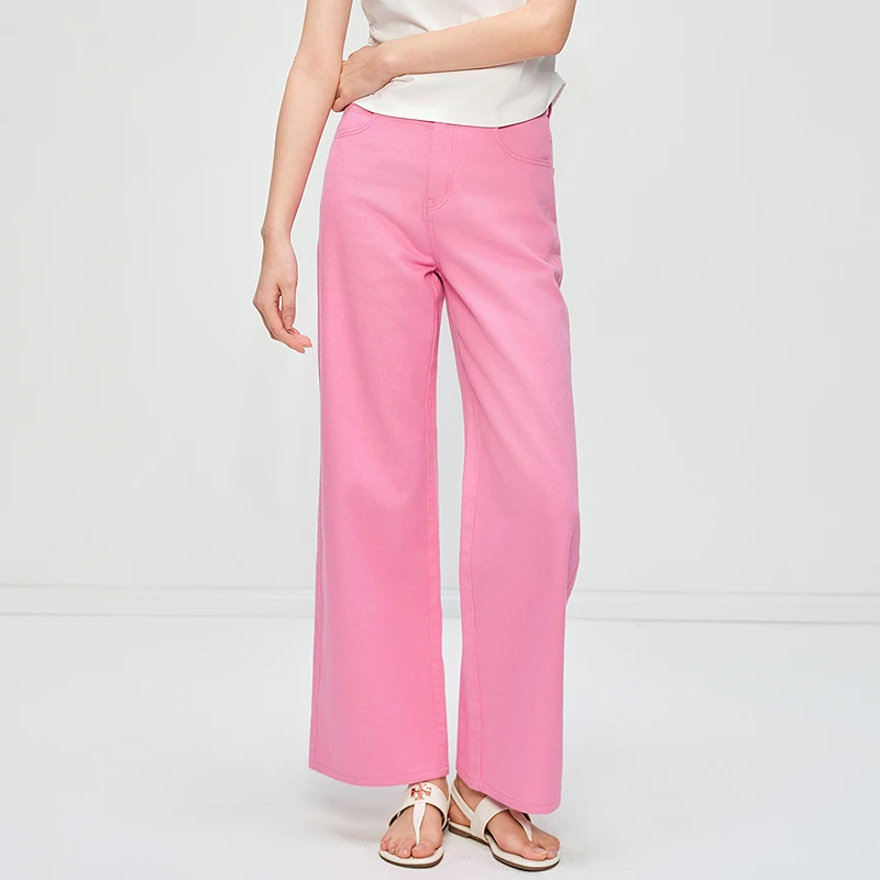 【多巴胺单宁】直筒牛仔裤阔腿裤拖地裤DOUBLOVE贝爱2025夏季新款