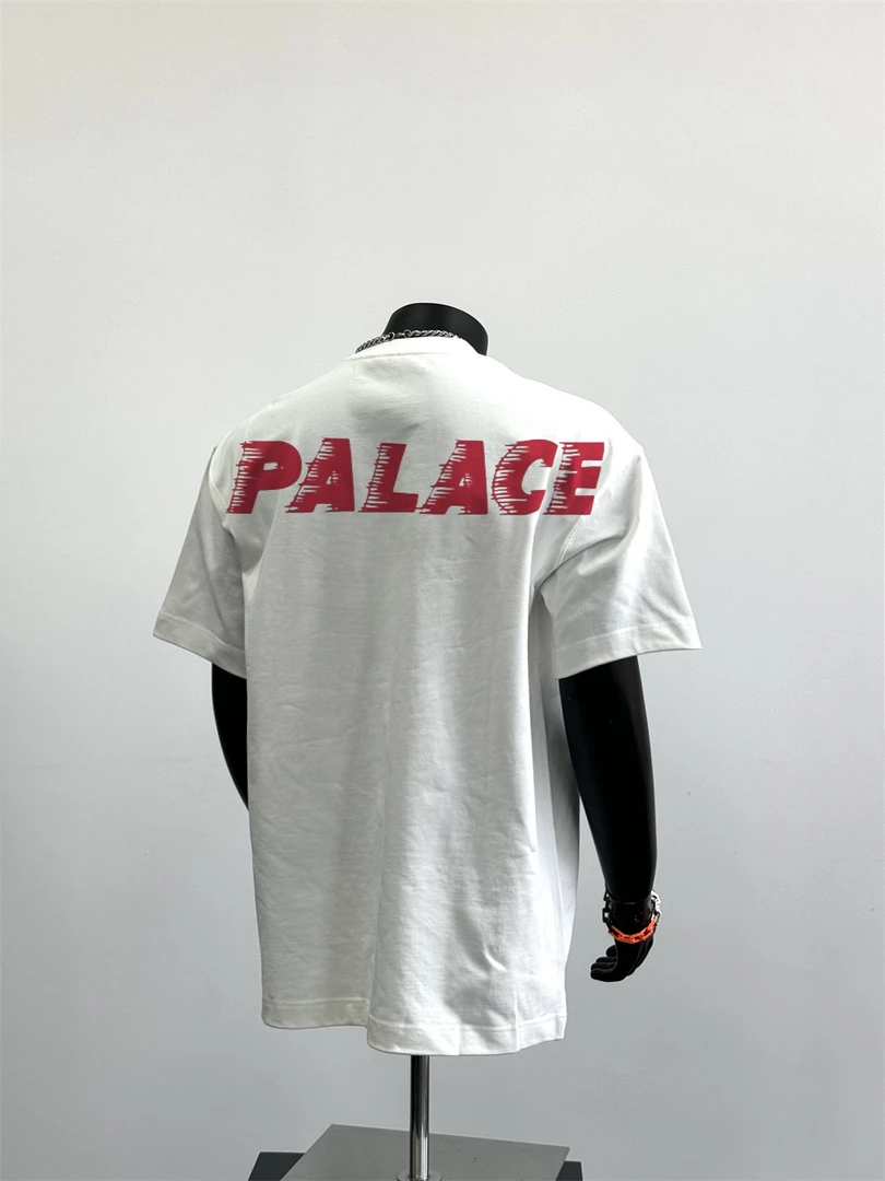 230g小领口！字母印花美式潮牌oversize短袖T恤男女同款圆领上衣