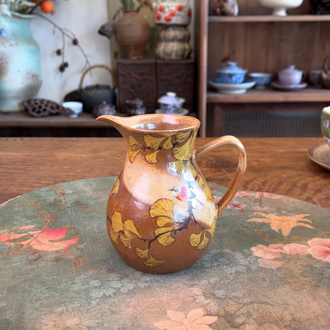 杯柴烧手工手绘陶瓷