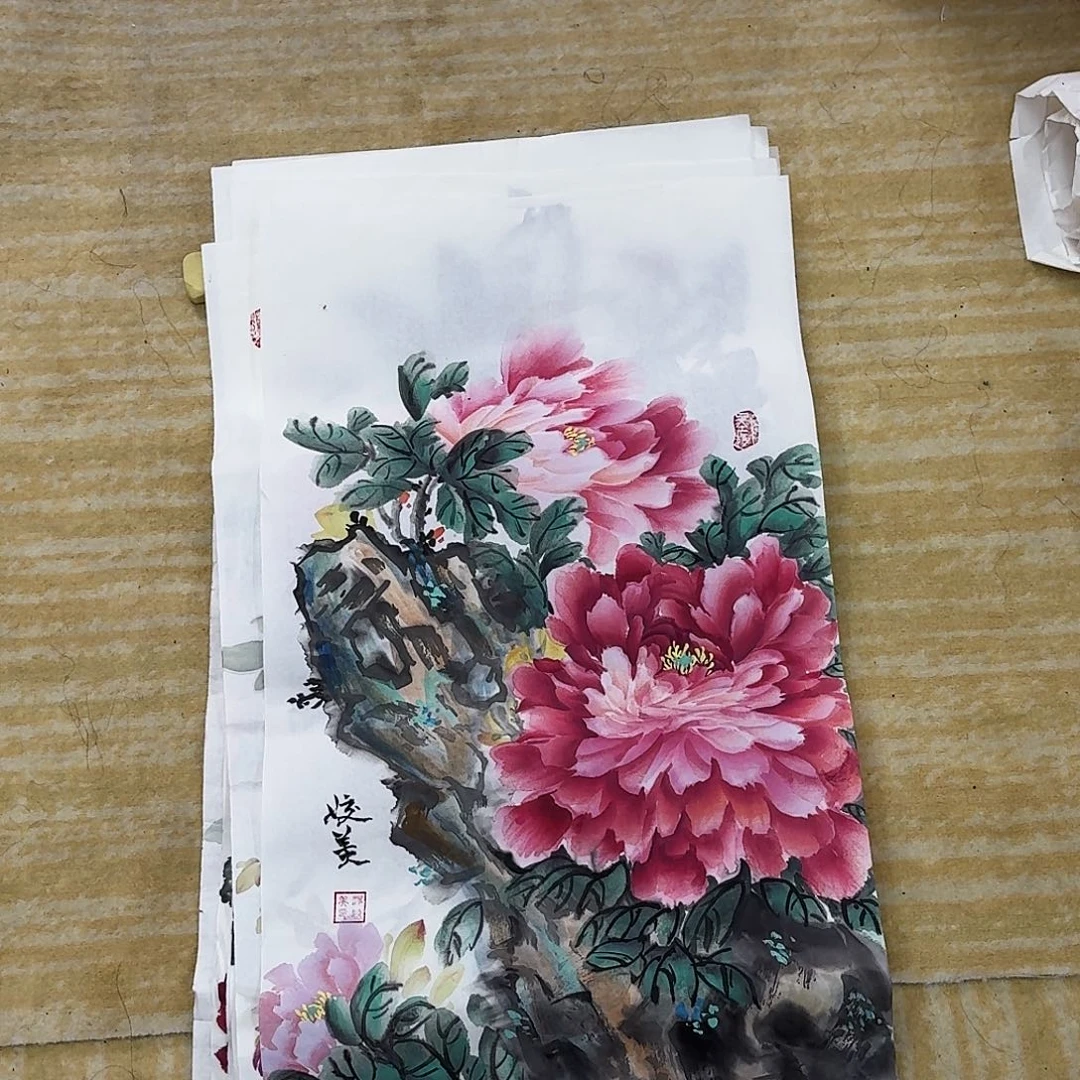 国画四尺四开手绘