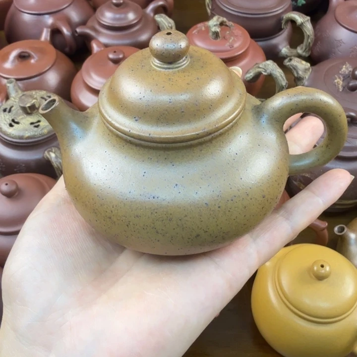 茶壶紫砂220cc黄金段柴烧容天