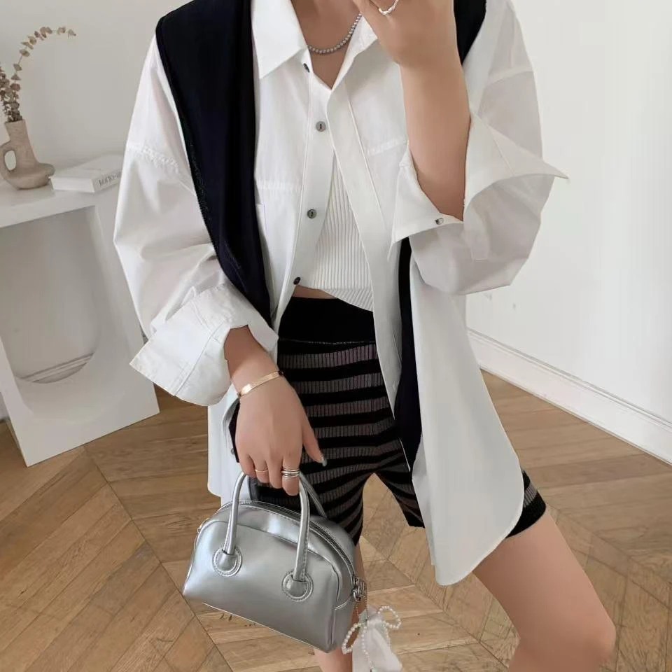 【休闲披肩衬衫】春季小众高级设计洋气衬衫-苋 18021(311)