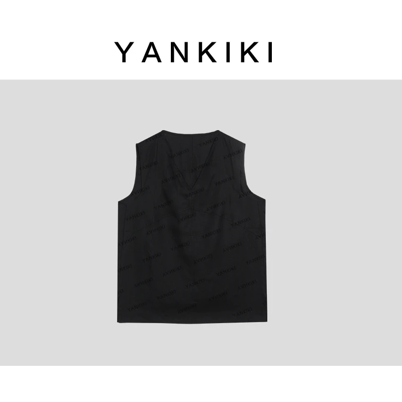 V领亚麻背心 YANKIKI 2025夏季款NEW