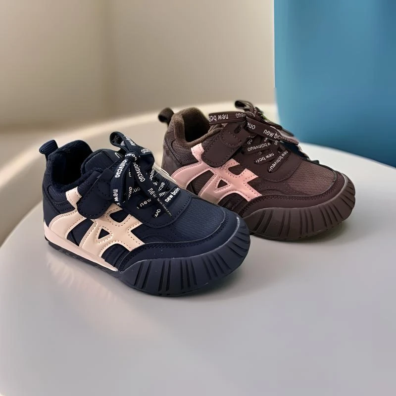 儿童冬季加绒保暖男童女童时尚百搭防滑休闲魔术贴运动鞋2556