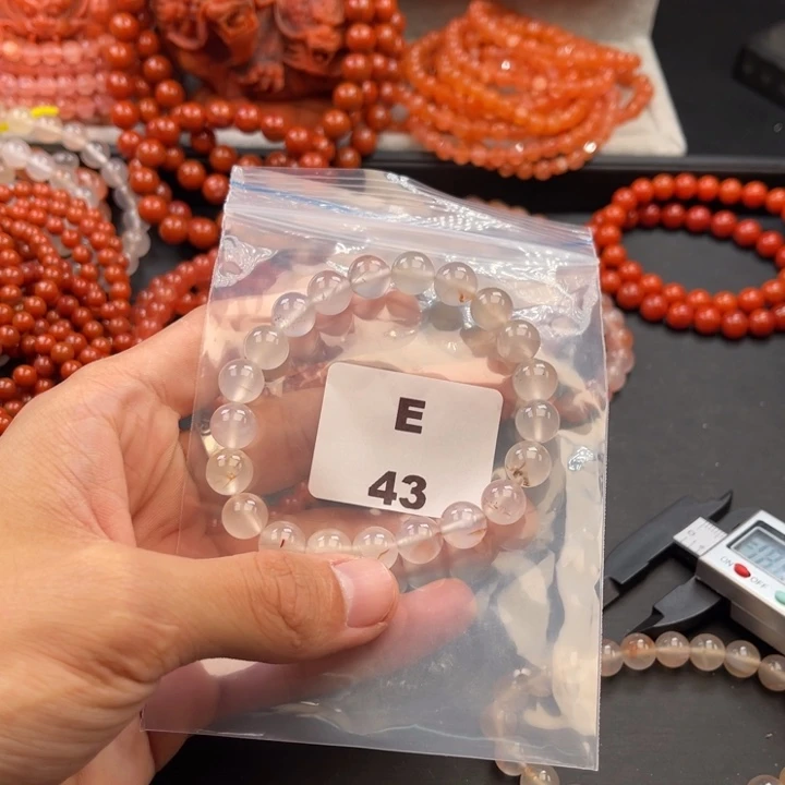 南红玛瑙未镶嵌多样性发货默认微瑕称重9mm