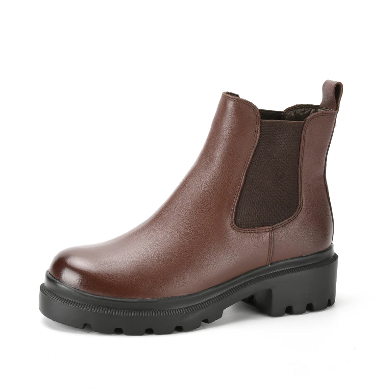 【双十二特价】JInho/金猴英伦风休闲风切尔西烟筒靴通勤靴厚底高帮