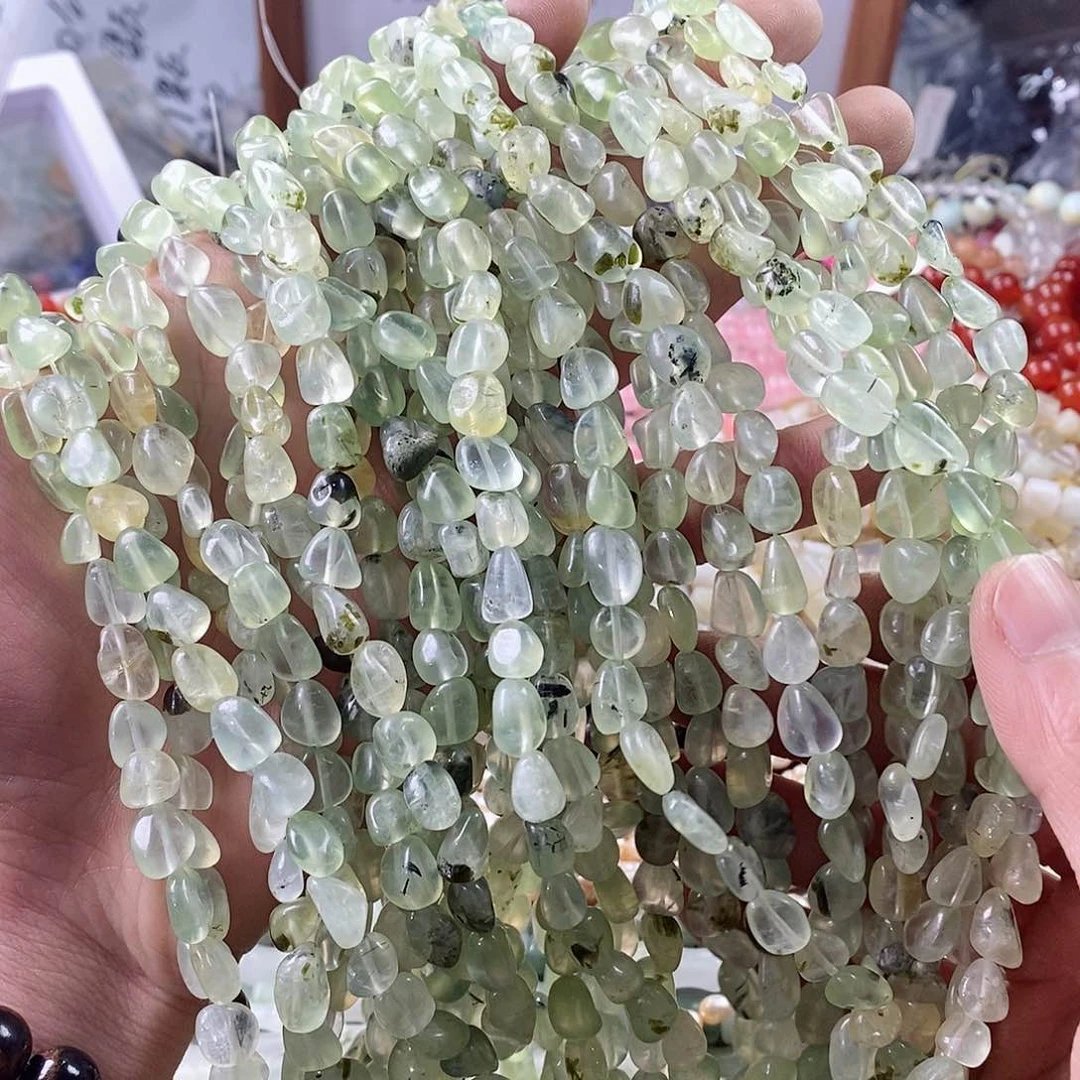 玛瑙/玉髓珠宝半成品未镶嵌一条天然葡萄石不规则水晶A398