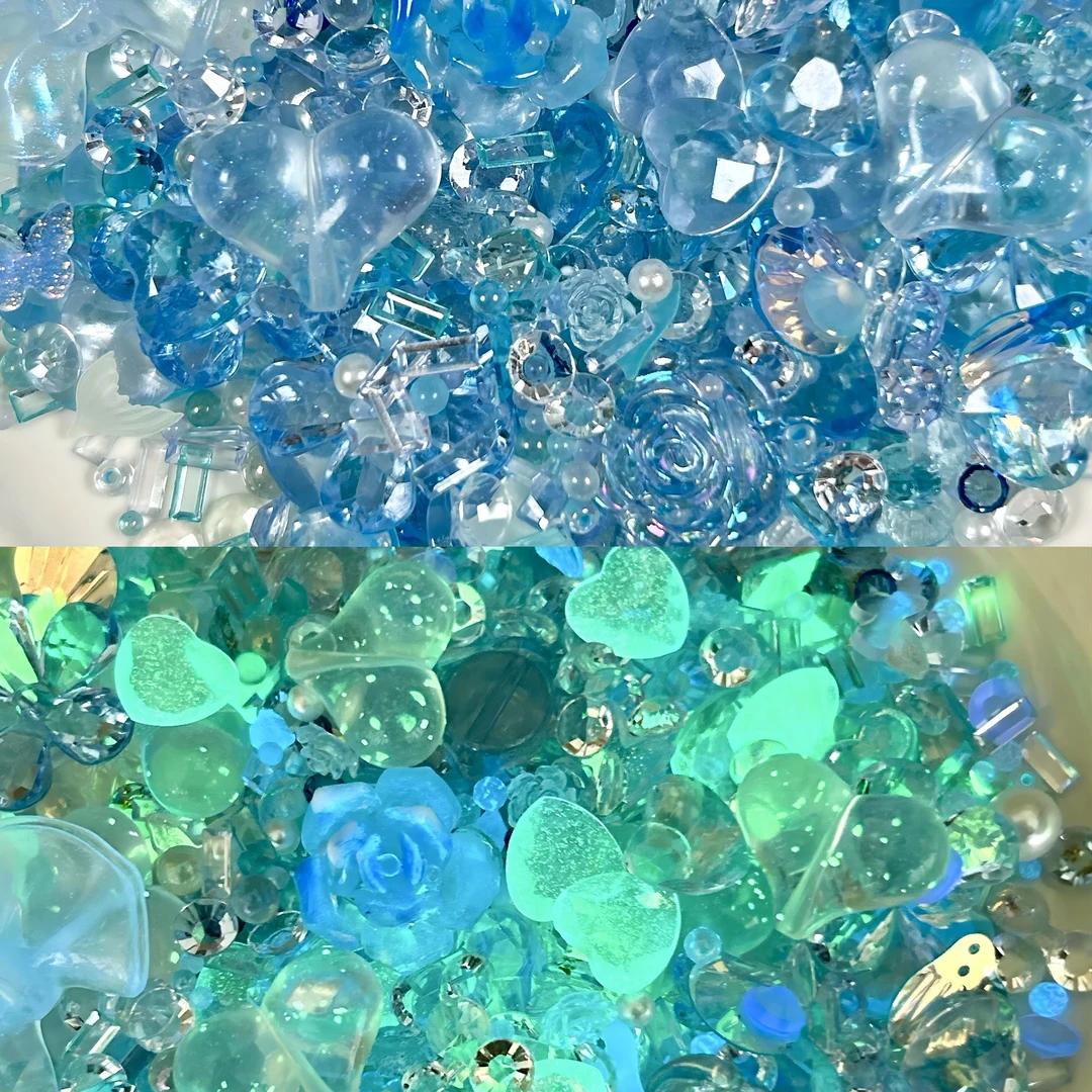 细闪夜光碎冰花花DIY装饰微景观创意设计