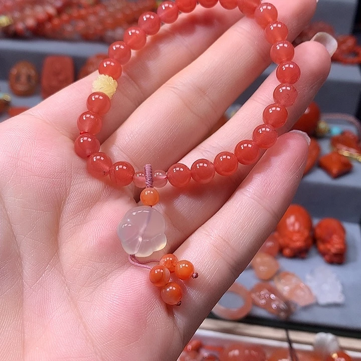 南红玛瑙未镶嵌手链