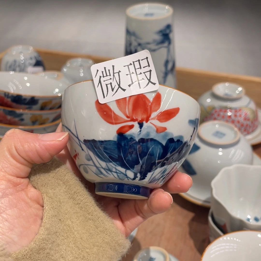 有瑕釉下彩纯手绘