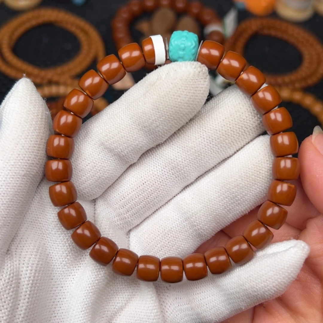 橄榄核手串8.1mm橄榄核尖直切单圈