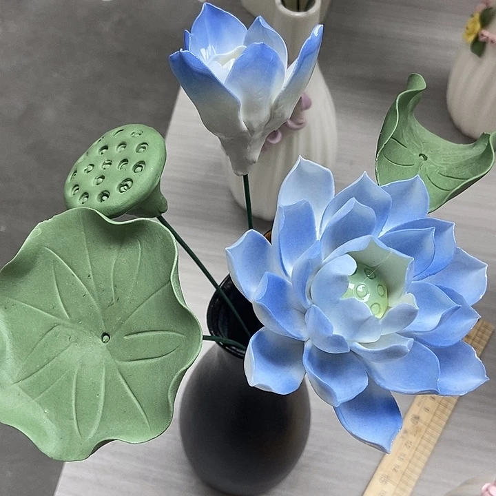 陶瓷纯手工捏花设计