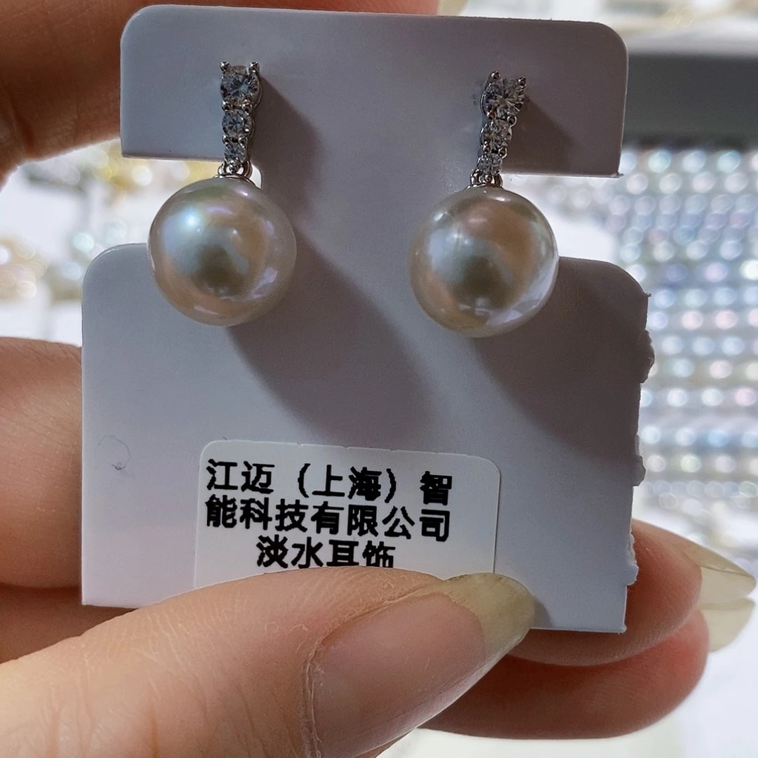 银S925镶嵌淡水珍珠特价淡水无核极光药用珍珠设计款