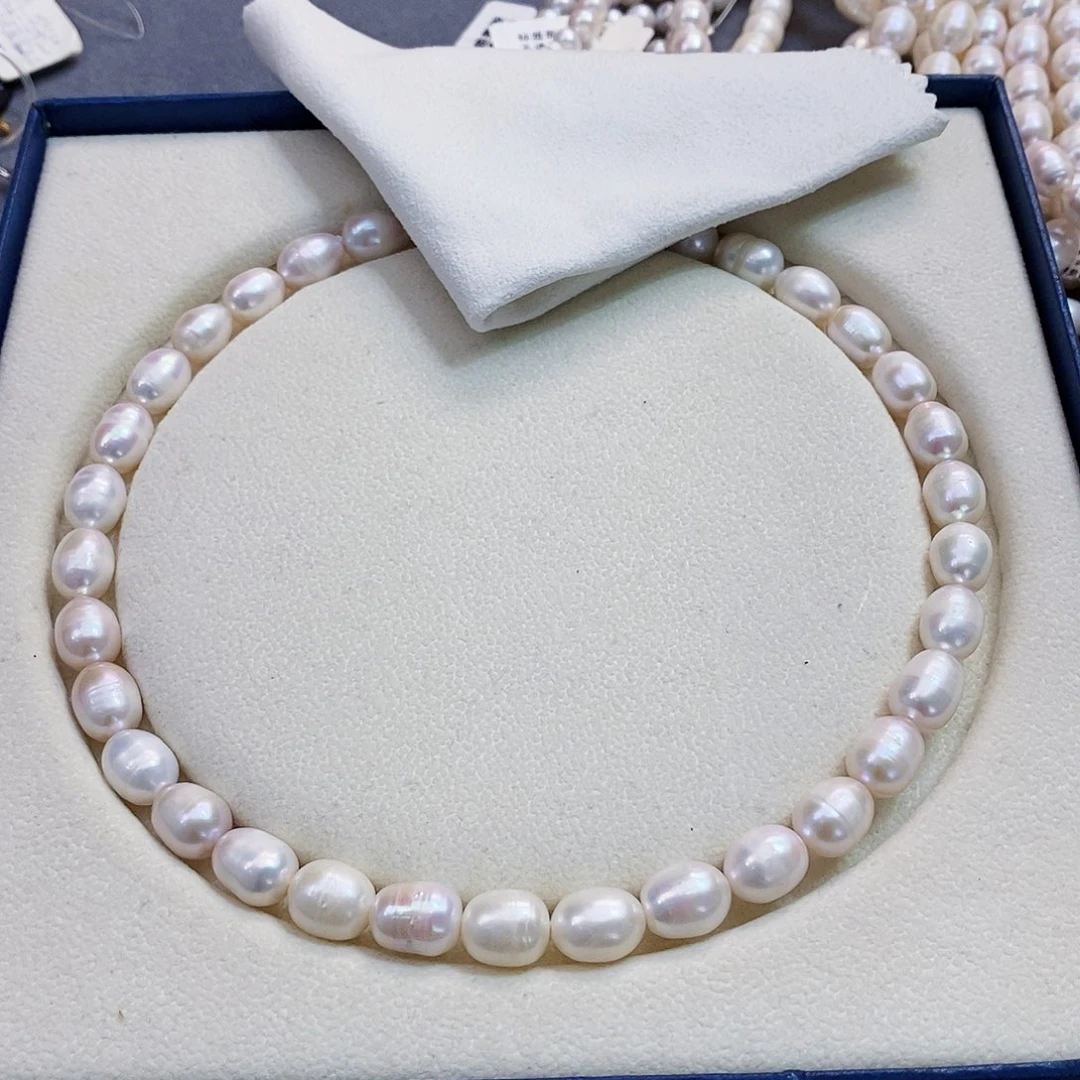 银S925镶嵌天然淡水无核药用珍珠极光10mm淡水珍珠