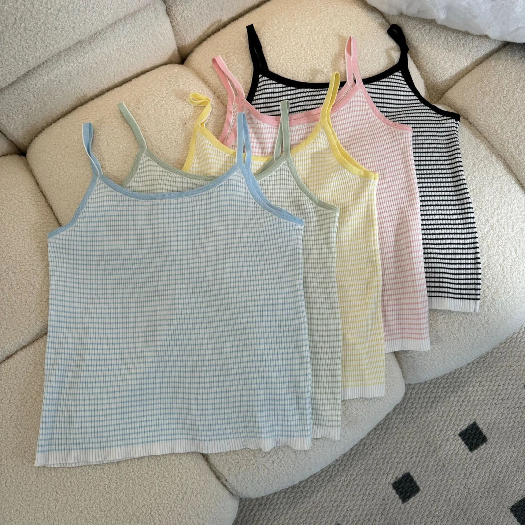 【小巧定制】XQ2407夏季新款显瘦百搭针织吊带