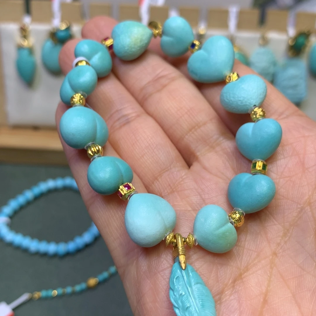 绿松石手链18K金镶嵌