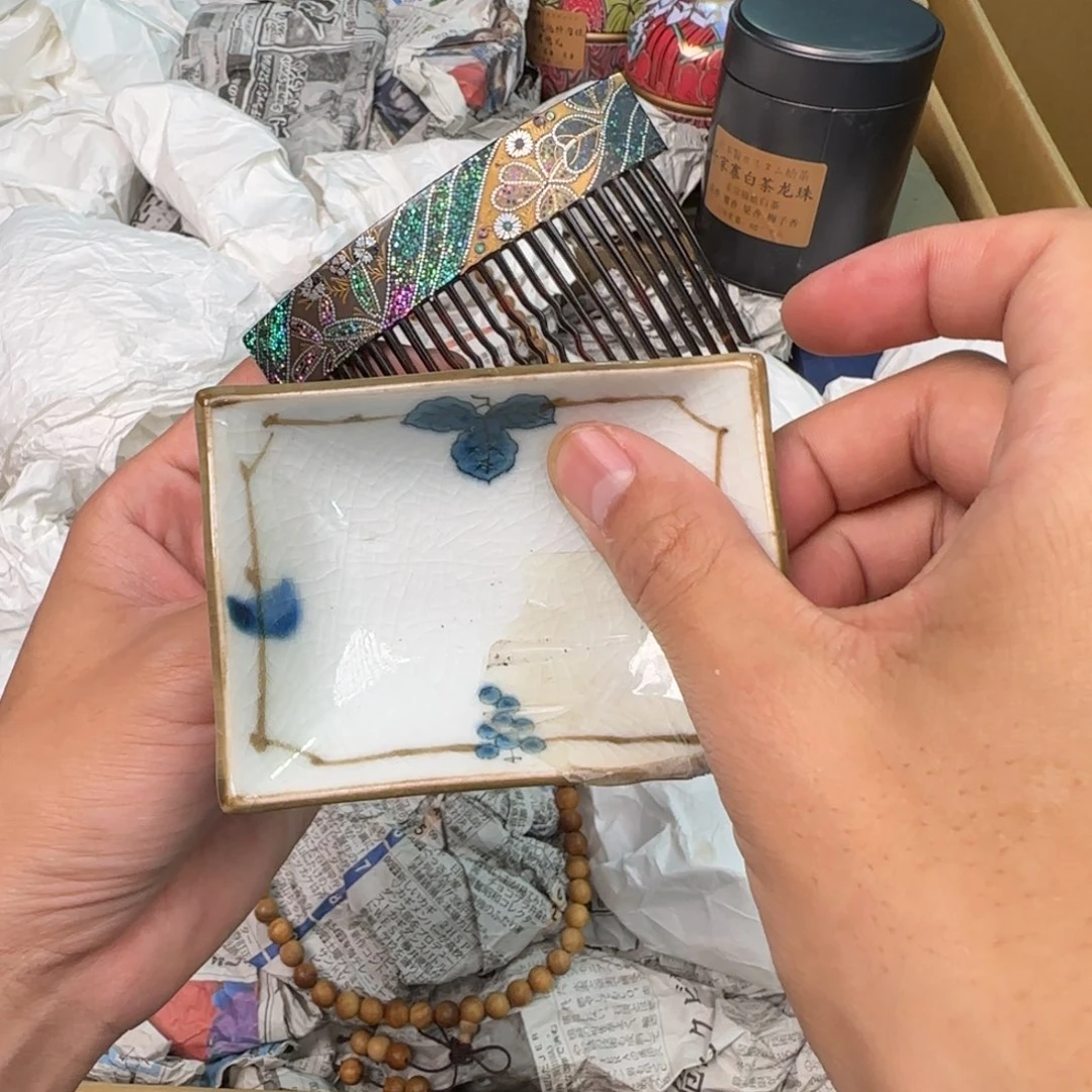 绿泥陶瓷孤品单件车里拍