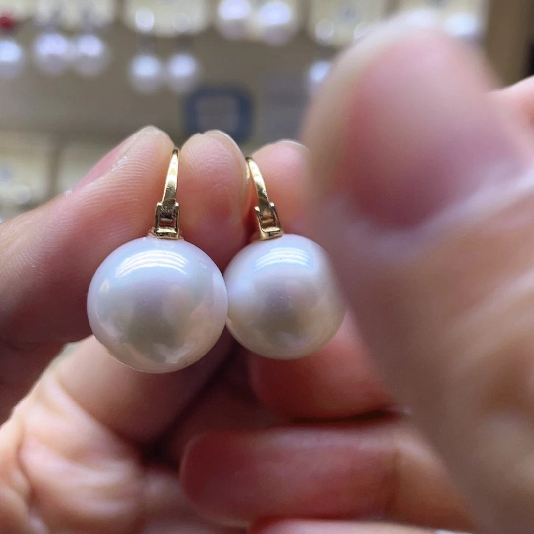 淡水珍珠耳饰银S925镶嵌