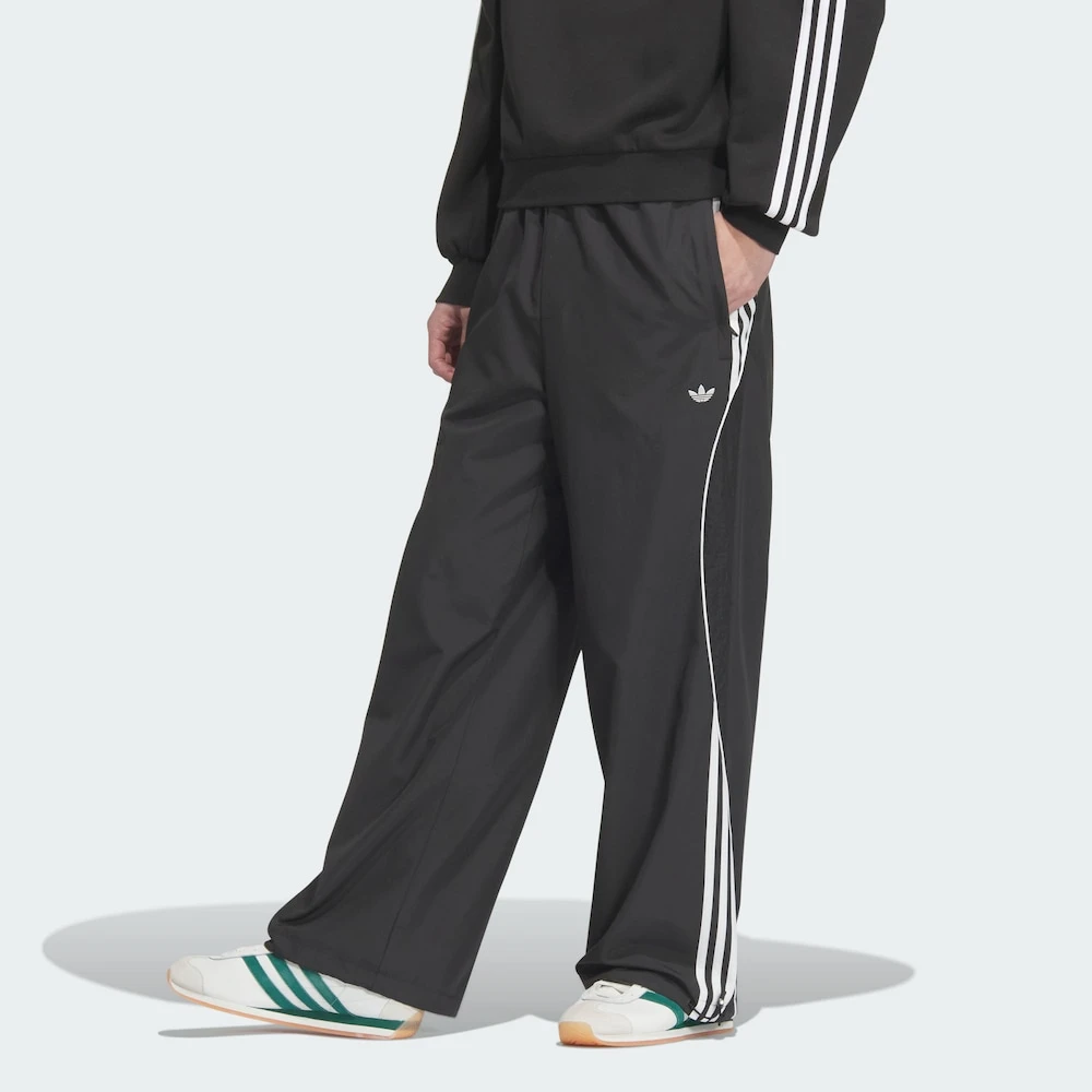 Adidas三叶草蛇年新年款复古梭织撞色可调节运动裤JN3790