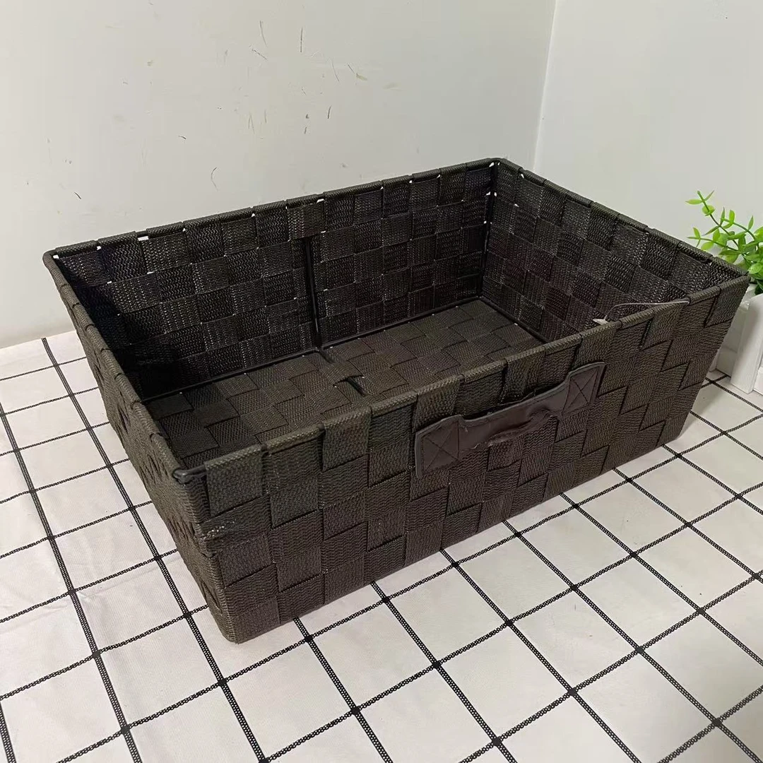 533瑕疵款长38.5宽26高13.5手工编织收纳筐桌面杂物收纳筐杂物