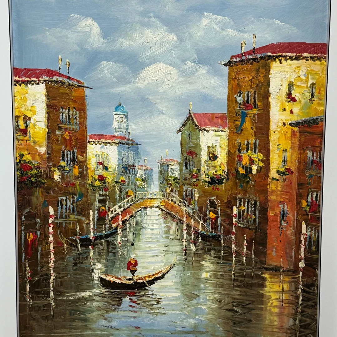 油画威尼斯欧美式客厅挂画