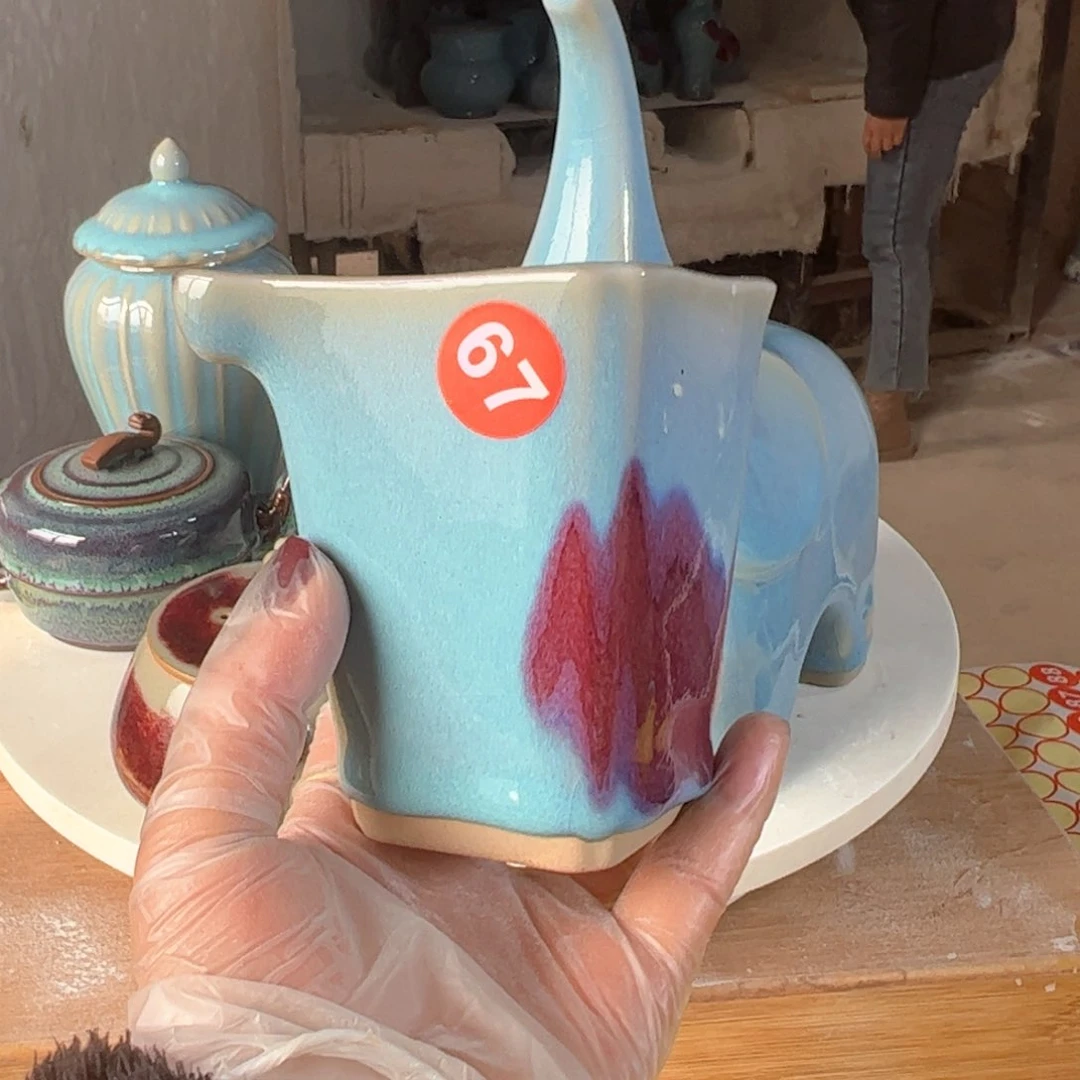 摆件郑家钧窑摆件微