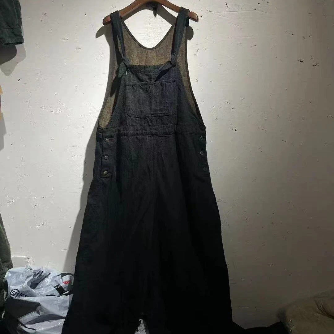 衣路品牌亚麻背带裤