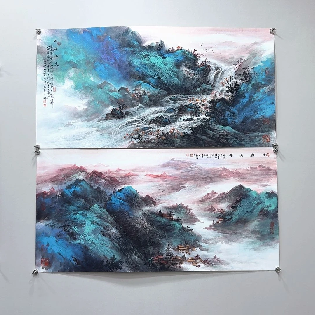 一***毛国画韦华初作品2张
