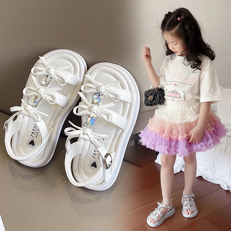ABC凉鞋2025夏季新款公主鞋软底沙滩凉拖中大童儿童防滑凉鞋女童