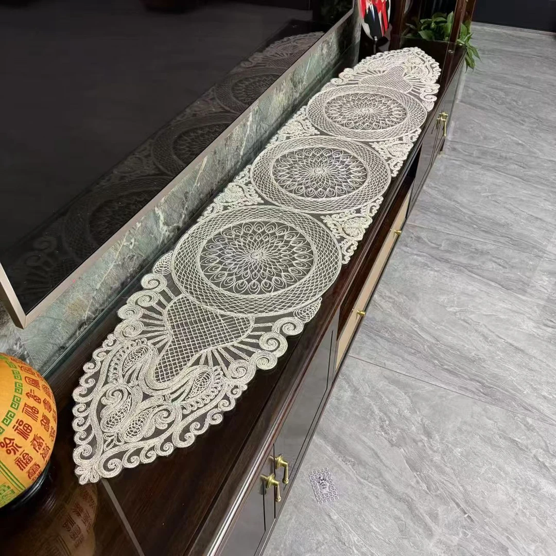 桌旗绳绣编织电视柜餐桌都可以用各尺寸百搭好看可新款防尘罩