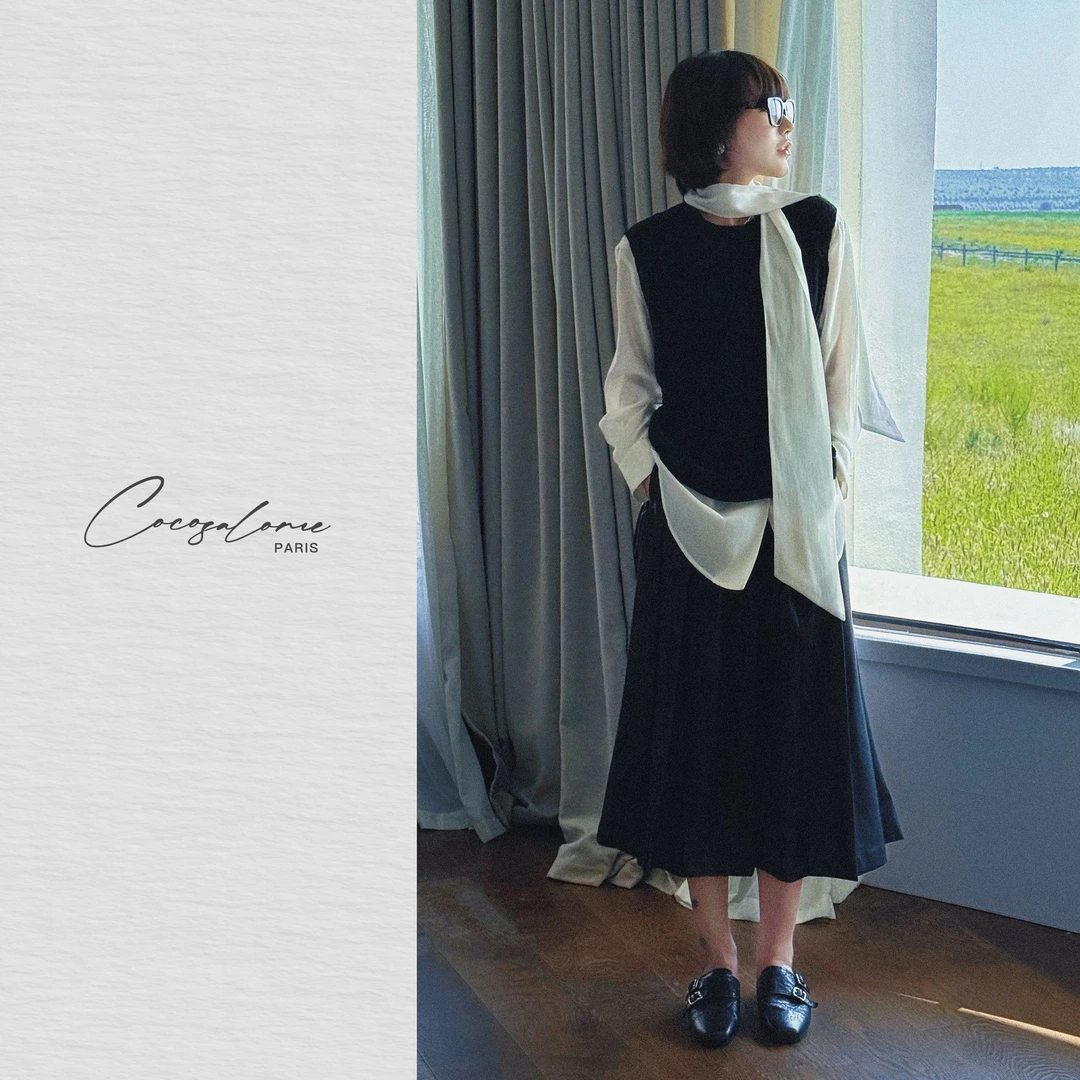 韩彬彬"麻花"绵羊毛立体针织随意叠穿时髦百搭毛衣背心2047-2