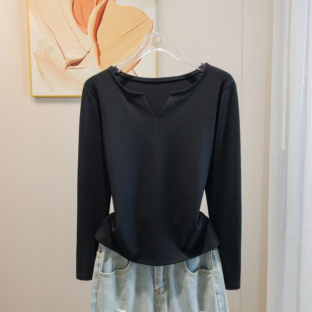 yoewshean/羽媗春季微胖妹妹内搭薄款显瘦t恤千树万树梨花开