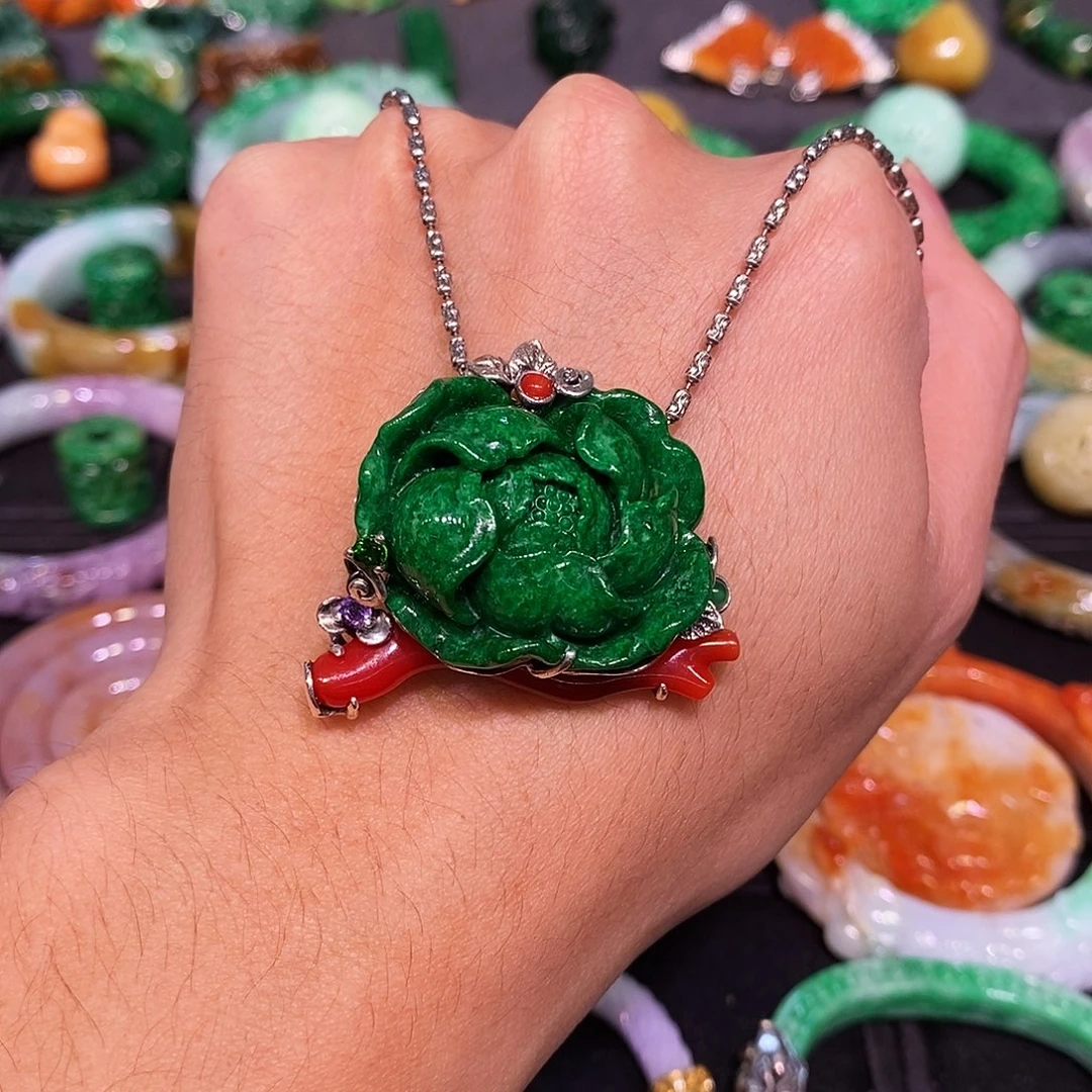 翡翠未镶嵌吊坠(不含链)翡翠